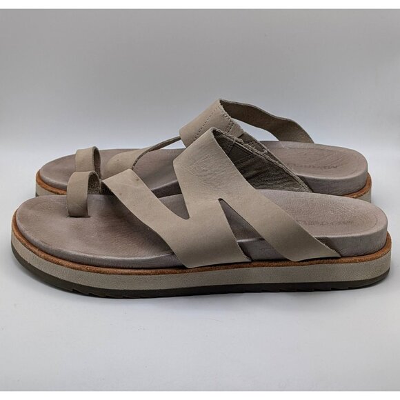 Merrell Juno Wrap Sandals Moon Suede Soft Leather Women's Size 9 Slip On Tan - Picture 4 of 7